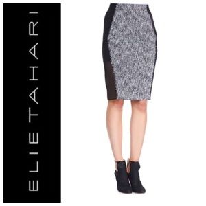 Elie Tahari Wool Willow Tweed Pencil Skirt 4